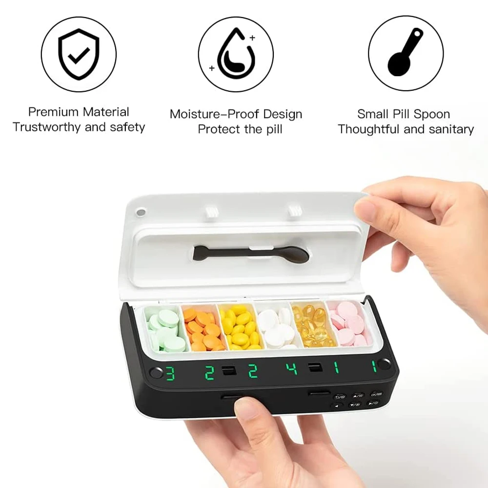 Pill Dispenser with Alarm Dail - Medicine Cabinet Lock review and price