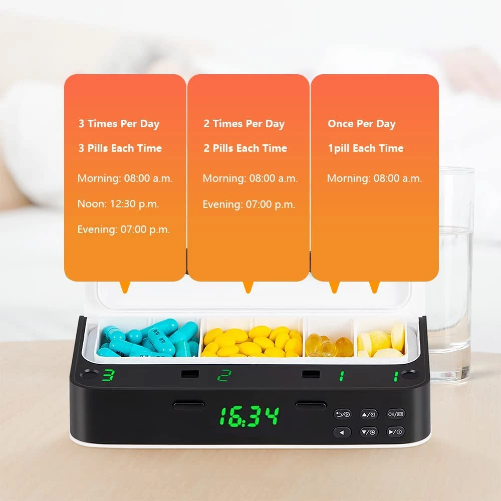 Pill Dispenser with Alarm Dail - Medicine Cabinet Lock review and price