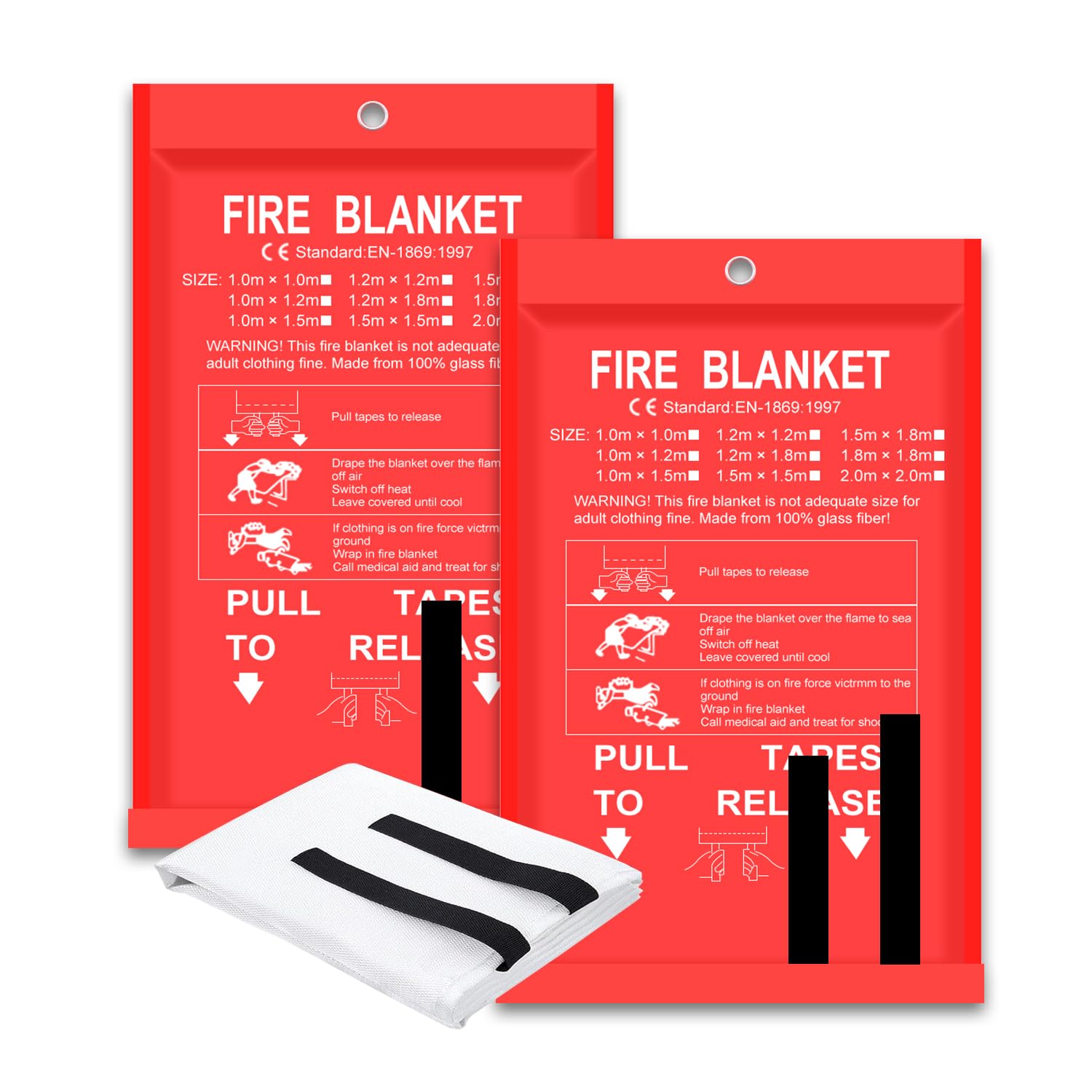 Fire Blanket 2 Pack 2*2m/1.5*1 - Fire Blanket Kitchen review and price