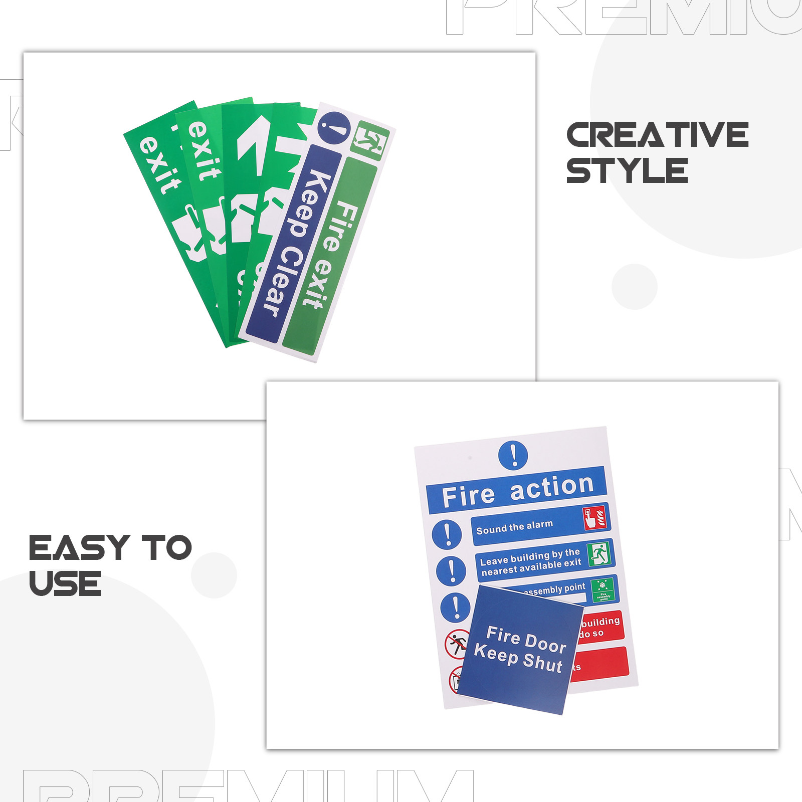 21Pcs Fire Exit Sign Set Emerg - Emergency Exit Sign review and price