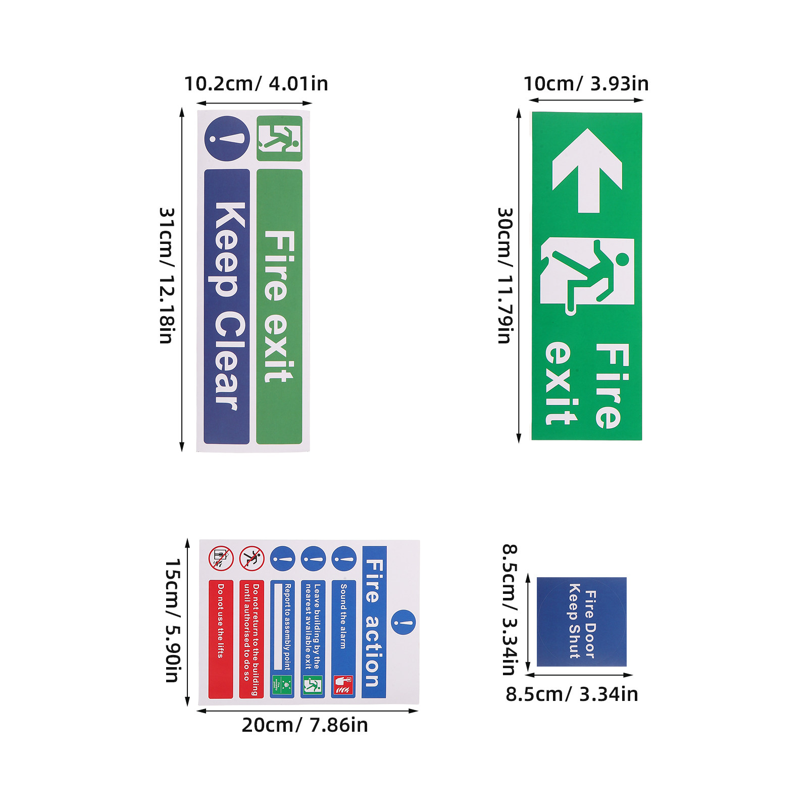 21Pcs Fire Exit Sign Set Emerg - Emergency Exit Sign review and price