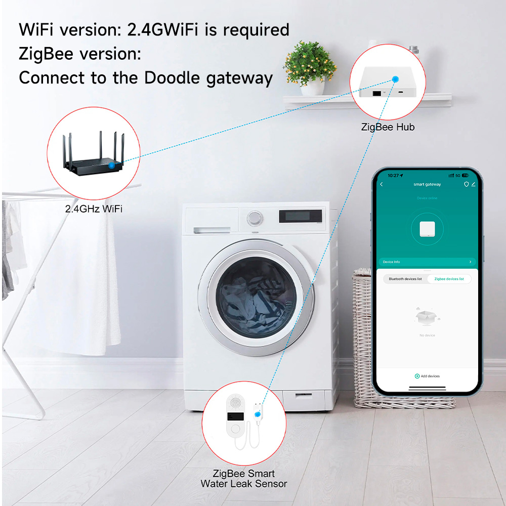 Tuya Wifi Water Leak Detector  - Water Alarm Sensor review and price