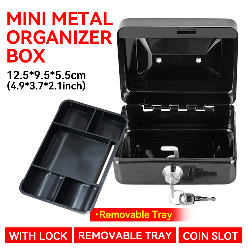 Steel Cash Box Key Mini Safe L - Lockbox Key Secure review and price