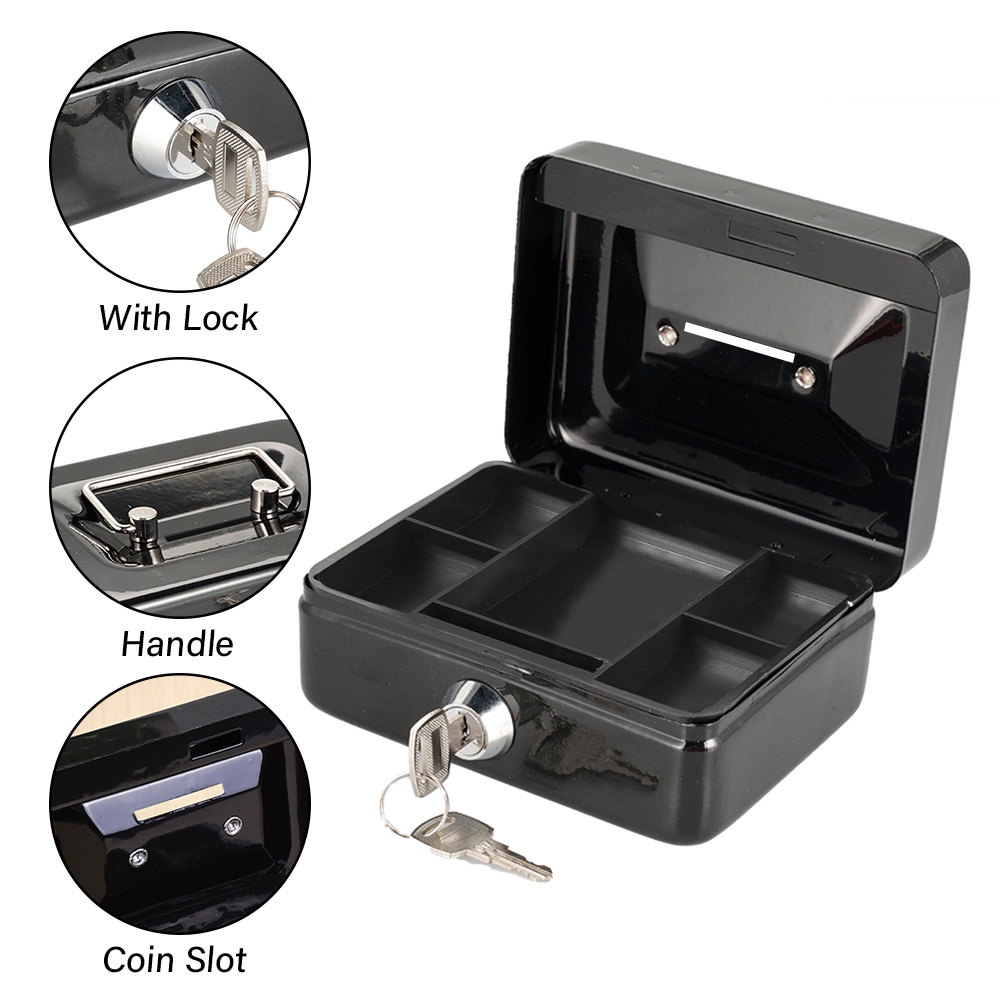 Steel Cash Box Key Mini Safe L - Lockbox Key Secure review and price