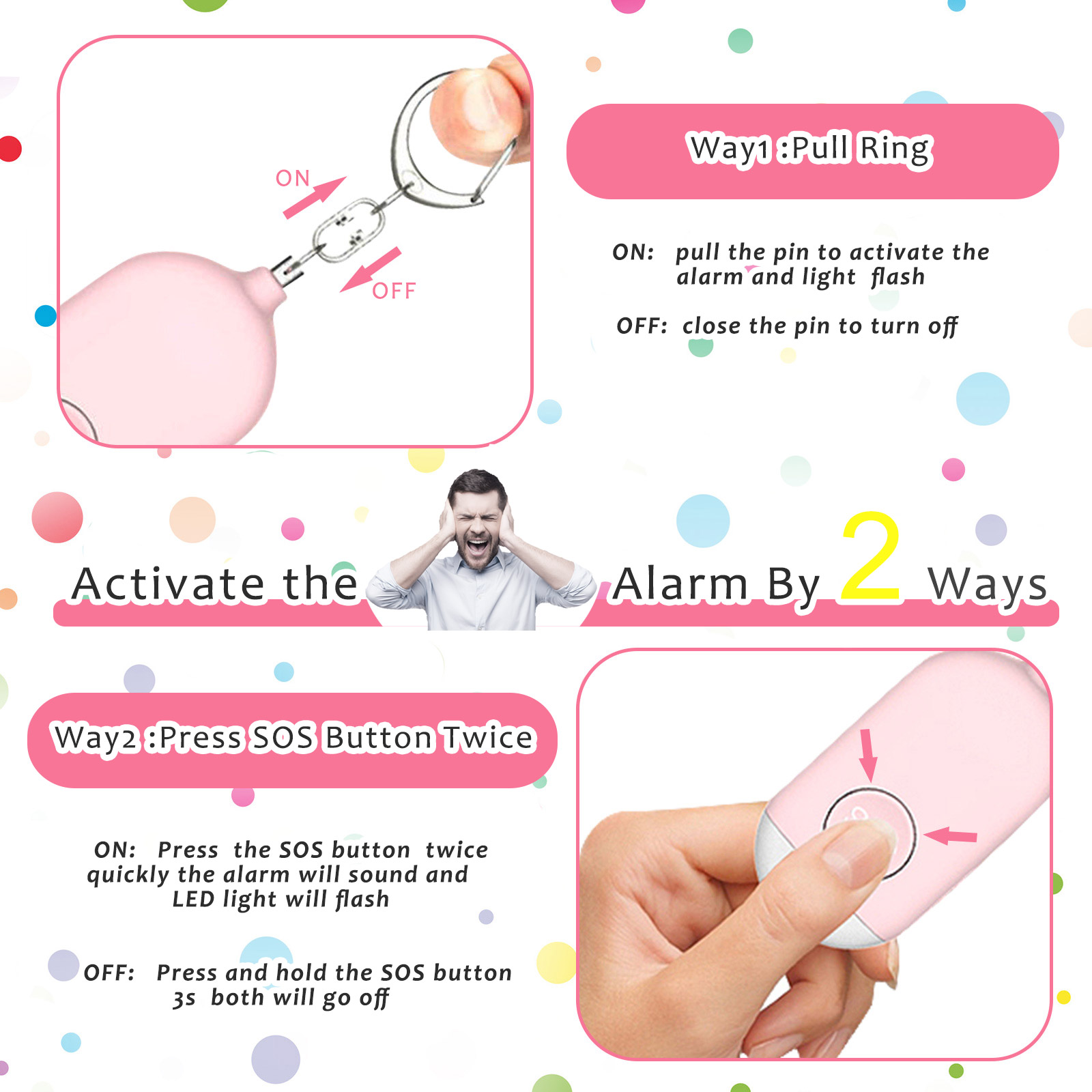 1pc Ultra-Loud 130DB Personal  - Personal Alarm Keychain review and price